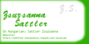 zsuzsanna sattler business card